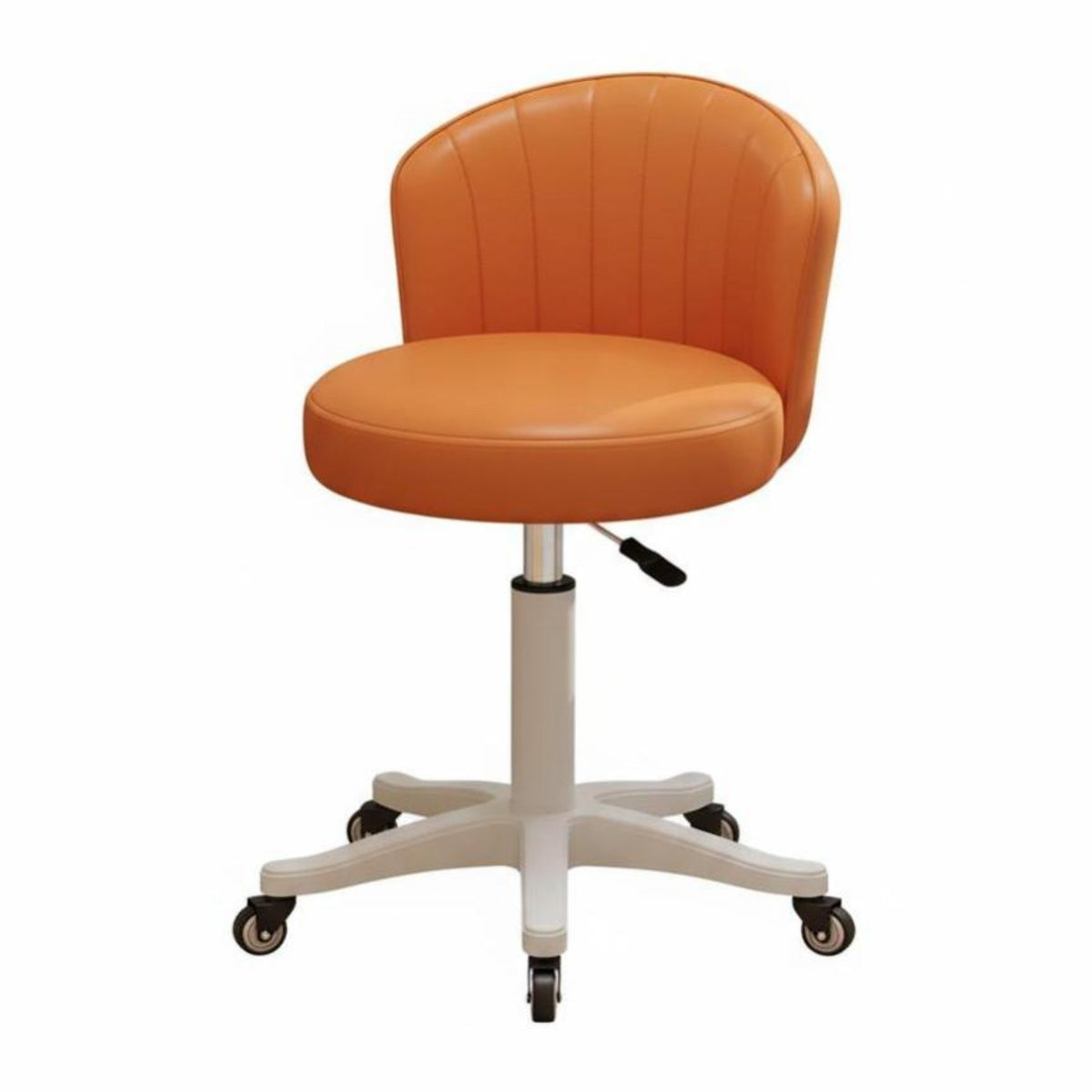 Wheeled Low-Back Vanity Chair Easy Assembly Low-Back Rolling Chair Compact Size
