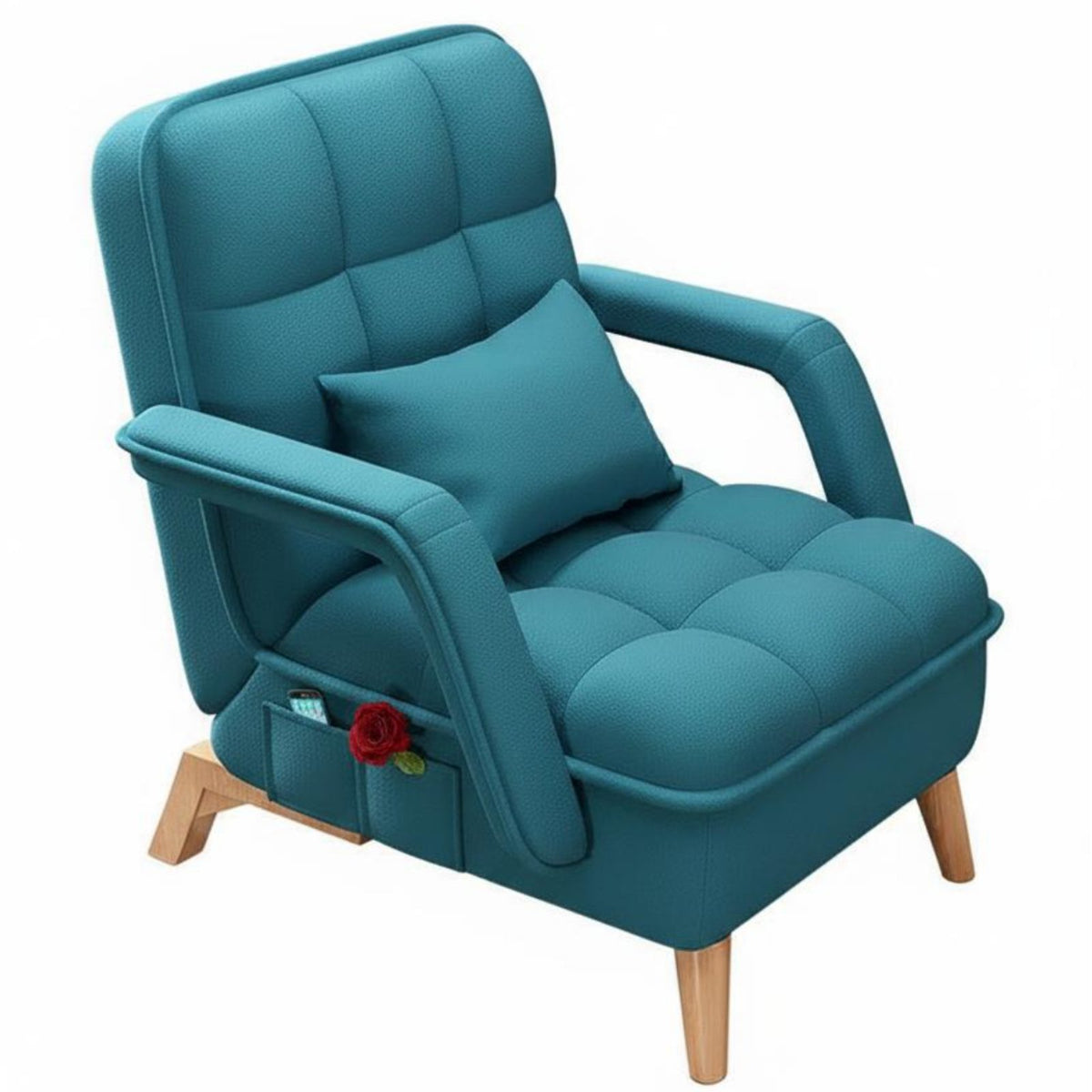Adjustable Folding Lounger Foldable Design Indoor Seating Multi-Position Ergonomic Support for Students, Digital Hobbyists