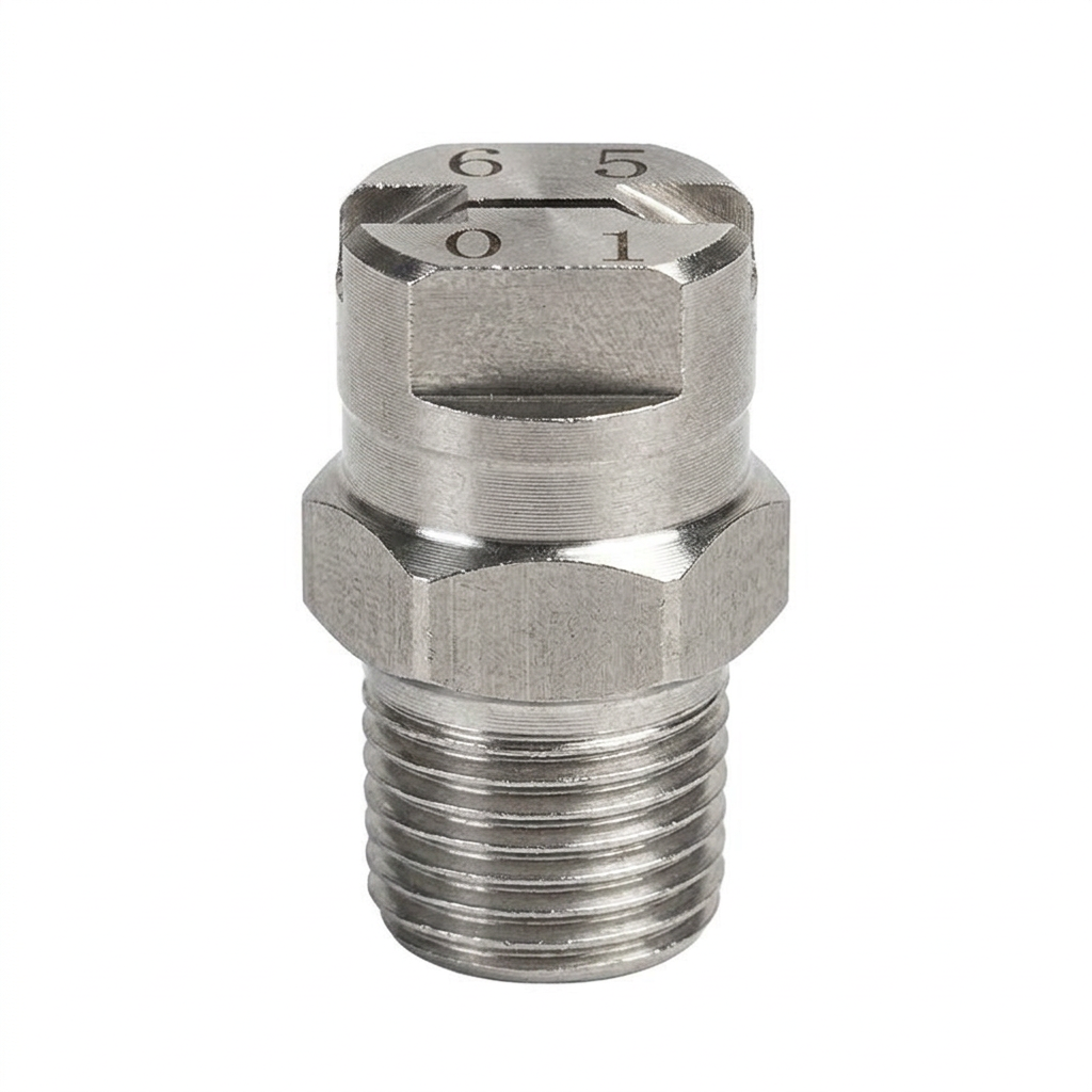 Spray Tip 4BSPT Male Thread, 304 Stainless Steel Industrial Spray Nozzle, Flat T #variant:Orifice 0.66mm