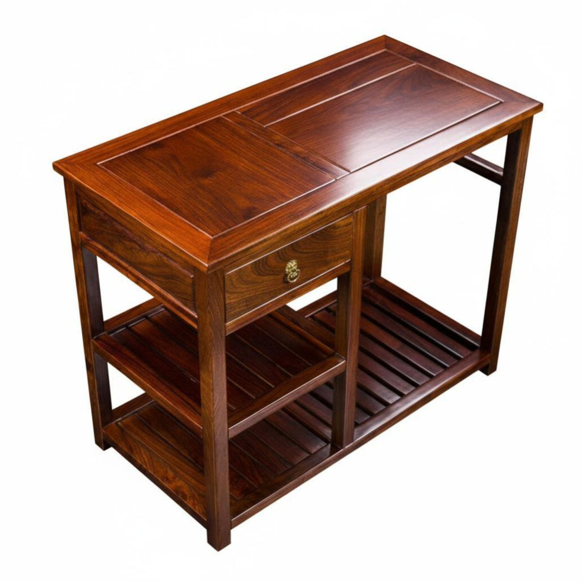 Multi-Functional Rolling Tea Station Ample Storage Serving Cart Mobile with casters Household Furniture Minimalist Design for Homeowners, Families, Adults, Living Room, Office, Kitchen, Bedroom