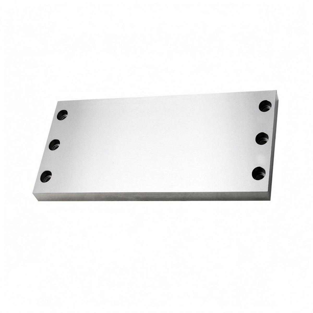 Machined Mounting-Plate Angled Ends Metal Hardware Brushed Silver