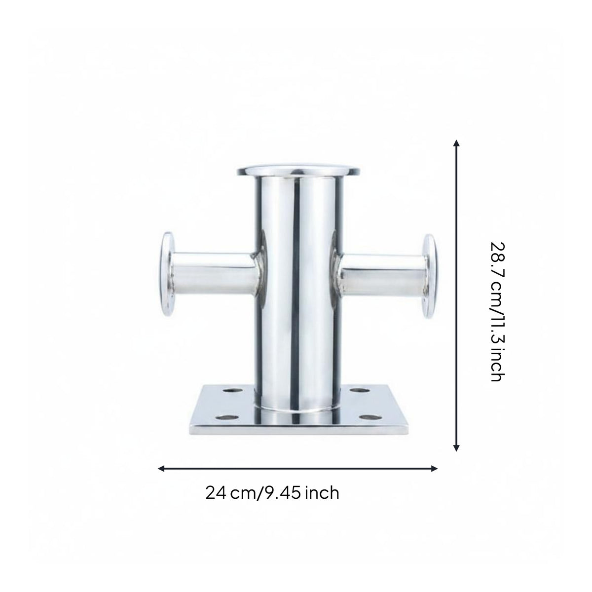 Cross Bollard Integrated Casting Dock Bollard Easy Installation for Marina