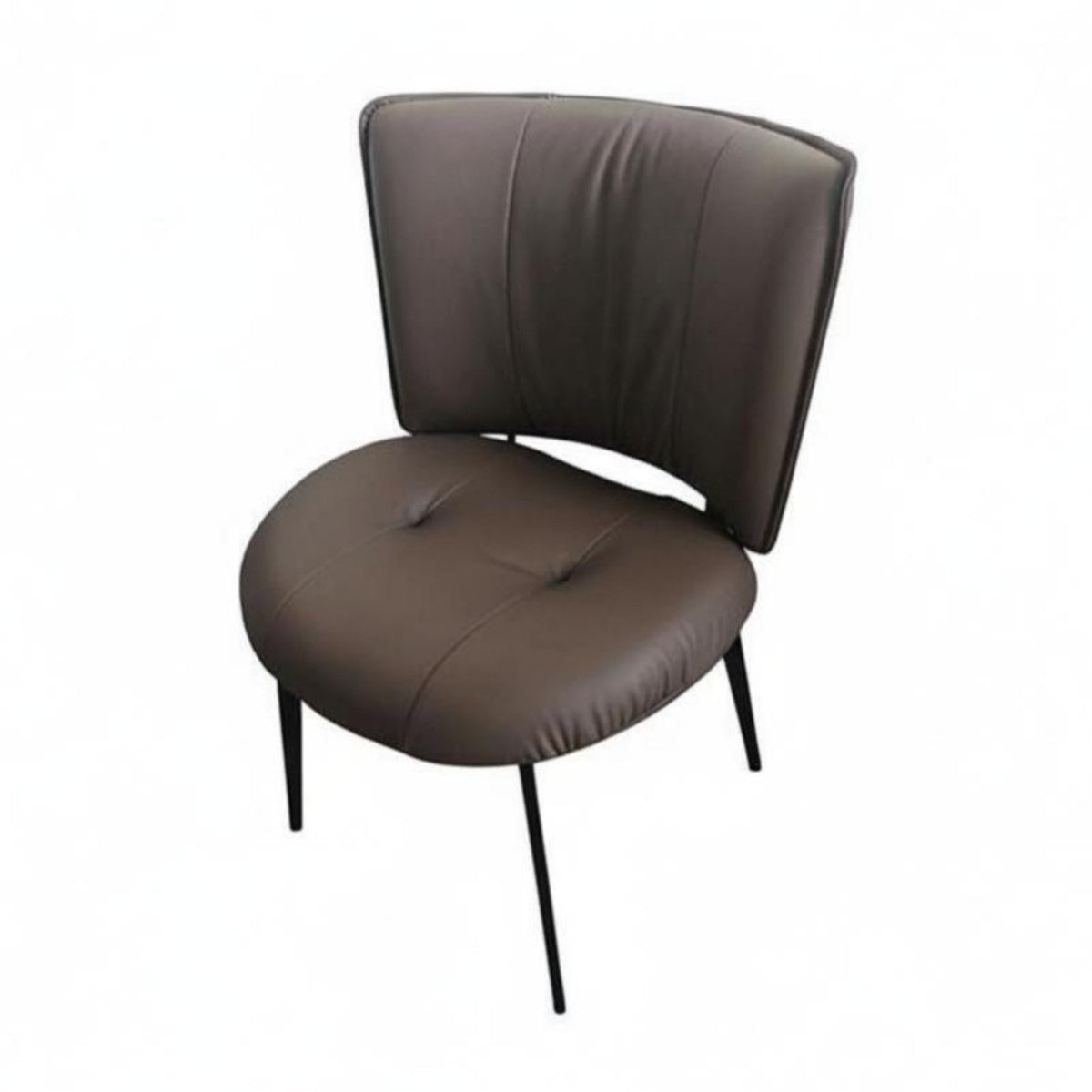 Minimalist Design Upholstered Side Chair Nordic Design Padded Accent Chair Supportive Backrest Home Furniture Comfortable Cushion for Homeowners, Interior Decorators, Restaurant Owners, Dining Room, Bedroom