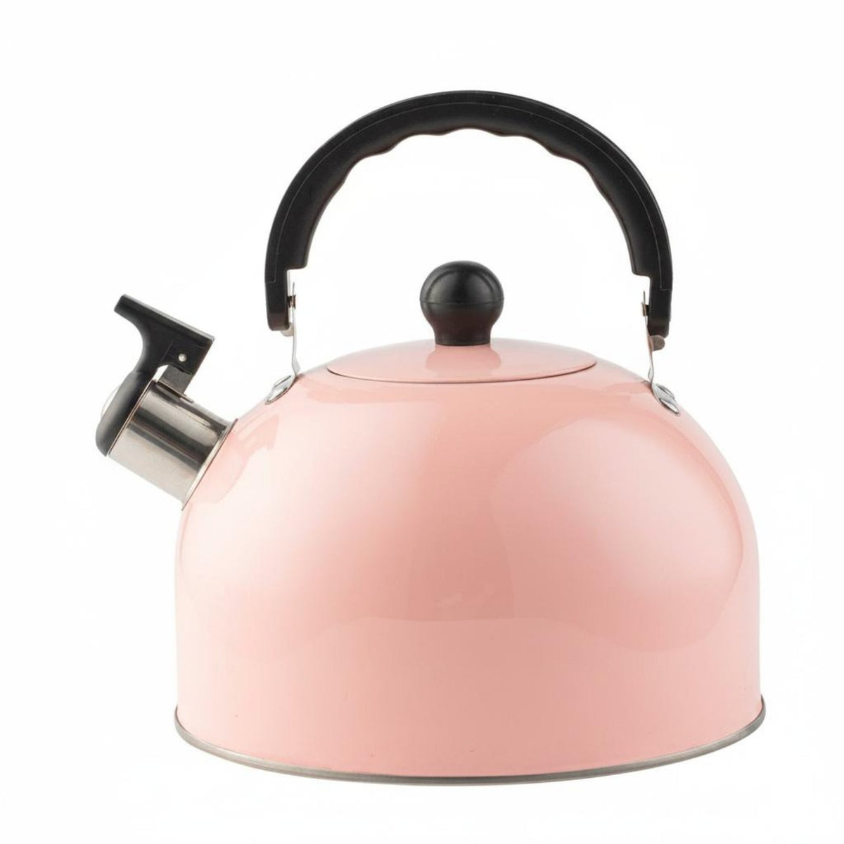 Pink Singing Kettle Whistle 3L Stovetop Water Kettle Anti-Heat Handle Stainless Steel Whistling Teapot for Coffee Drinkers, Home Bar