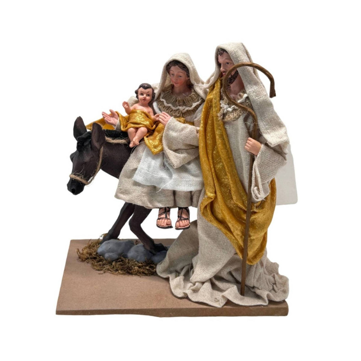 Tabletop Figurine with Textile Neutral Decor Detailed for Shelf
