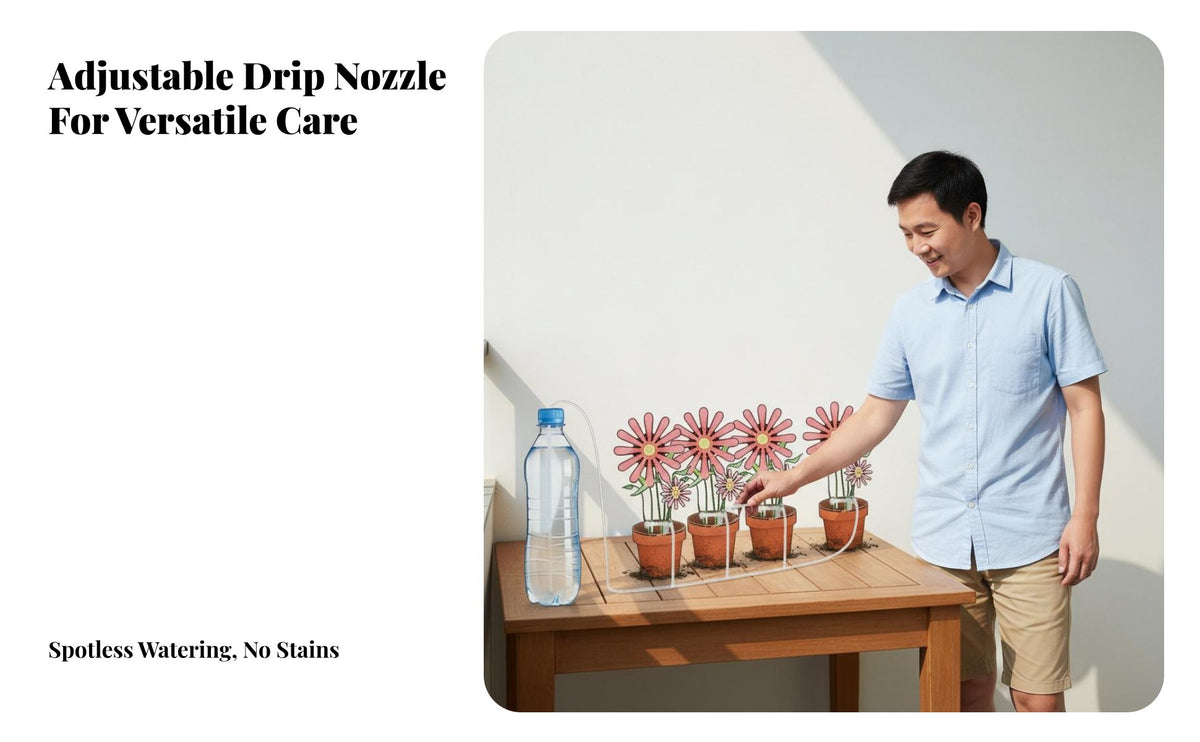 Automatic Drip Irrigation Kit Water-Saving Balcony Plant Watering System Easy to Install Automatic Plant Watering System for Gardeners, Home, Vacation