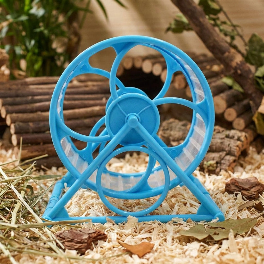 Silent Hamster Wheel and Hamster Exercise Wheel, 12.5cm Design with Triangular Support, Easy Disassembly for Small Pet Cage Accessories