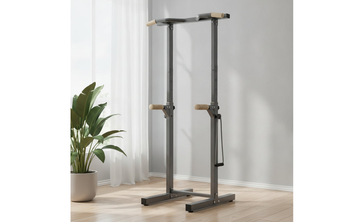 Pull-up Station with Foam Grips Height-Adjustable Standing Pull-Workout Station Stable Strength Station for Beginners, Home Gym