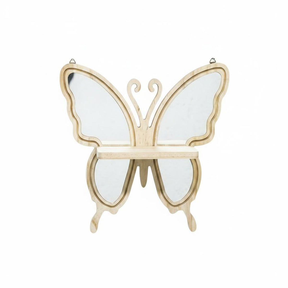 Wooden Craft Butterfly Flower Pot Holder Space Saving Home Decor Easy to Install