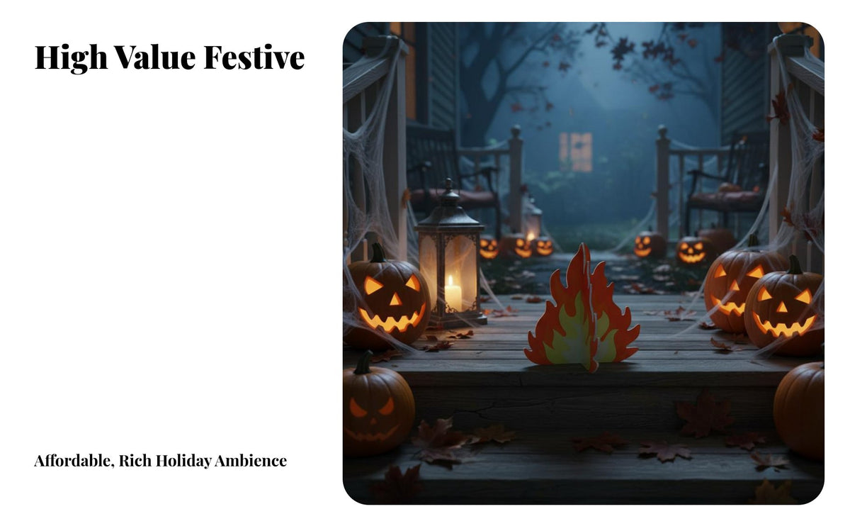 Artificial Fire Decoration Realistic Look Easy to Assemble Artificial Fire Centerpiece for Halloween,Fireplace