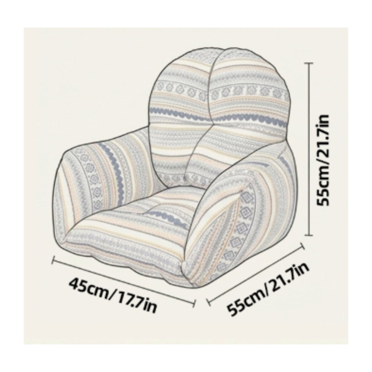 Encircling Seat Cushion Reversible Home Seating Soft
