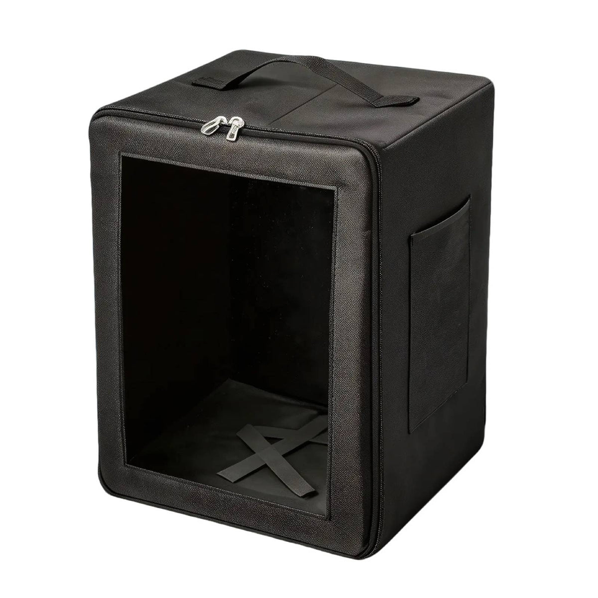 Soft-Sided Cosplay Storage Box with Window Safeguarding Hairpiece Head Case Transparent Hairpiece Case with Handle Long-Lasting for Conventions