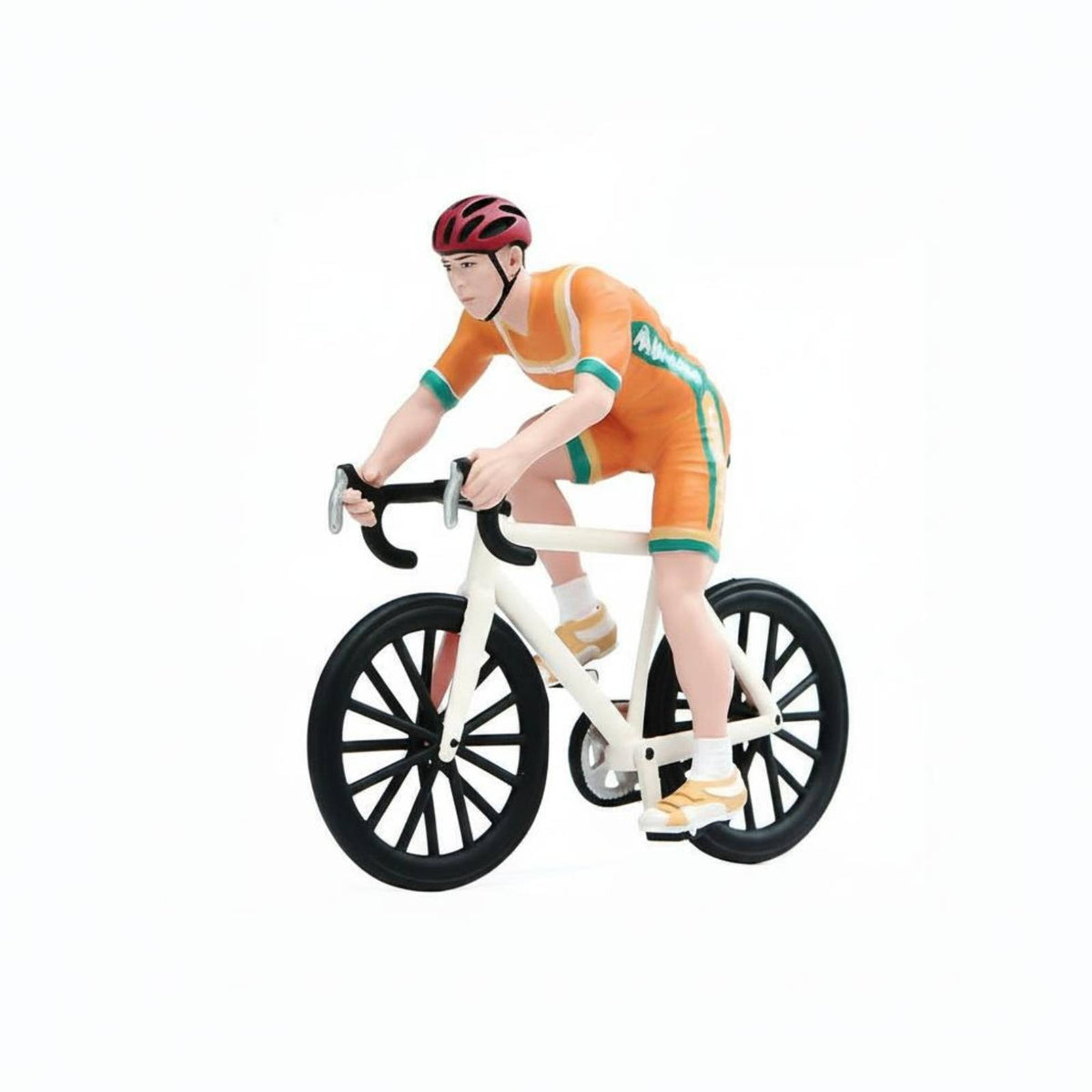 Resin Cyclist Model Hand-Painted Cyclist Miniature Fragile Two-Wheeler Miniature for Decoration, Collection, Appreciation