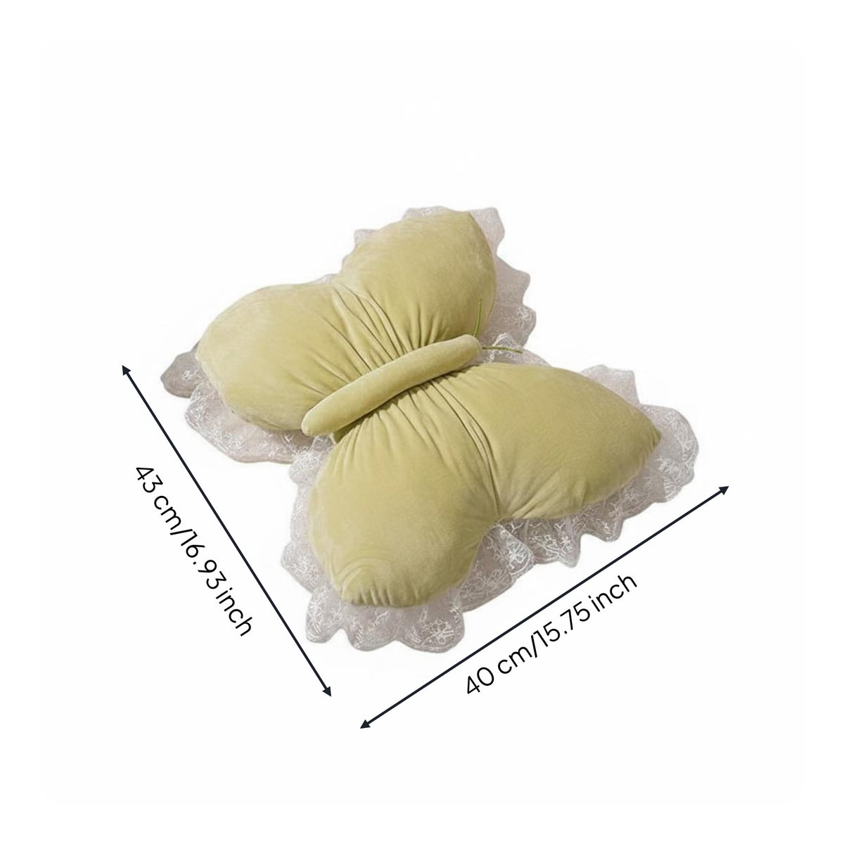 Lace Butterfly Pillow Soft Padded Sofa Pillow Soft for Bed, Living Room