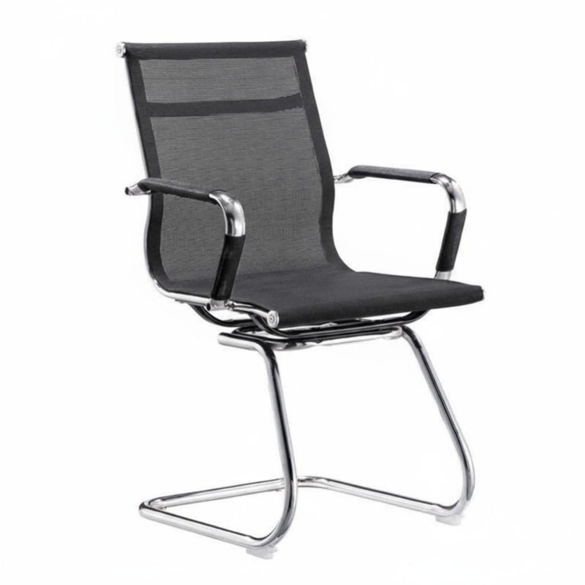 Cantilever Mesh Chair Sled Base Conference Seating Ergonomic Design Support for Students