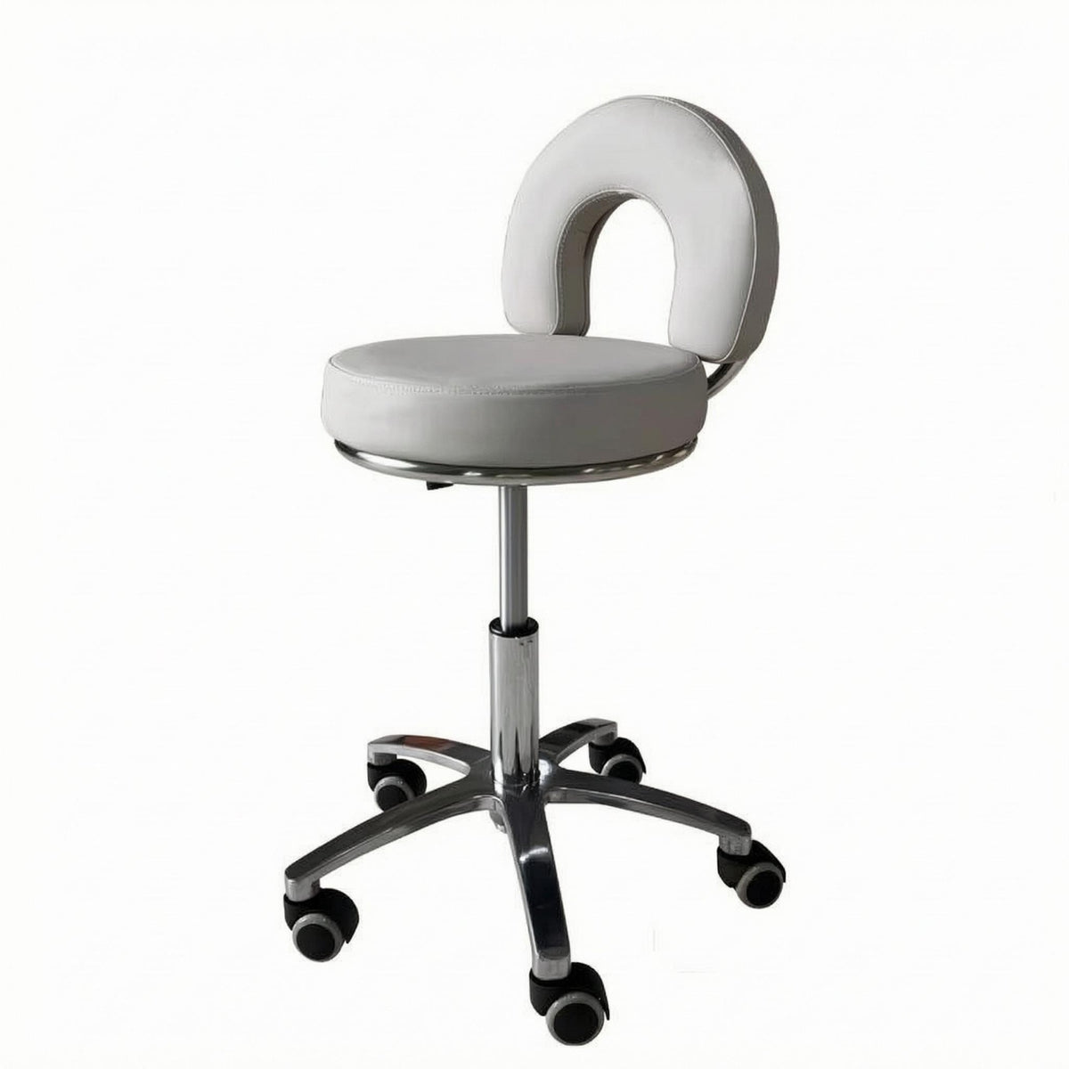 Adjustable Height Stool Chrome Finish Adjustable Stool Easy to Clean Workspace Furniture