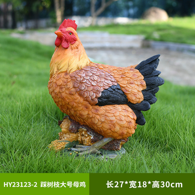 Hen on Branch