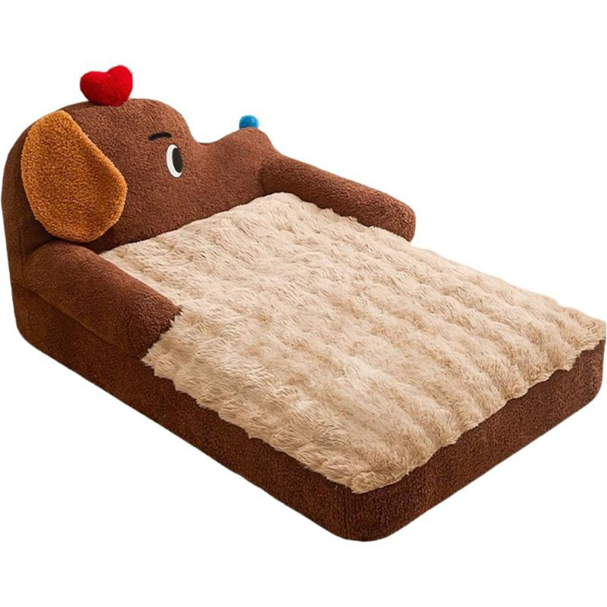Calming Soft Dog Sofa Bed, Cat Bed, Non-Slip, All-Season