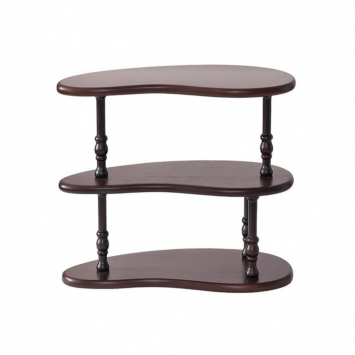 3-Tier Shelf Compact Curved Shelf Decorative for Living Room, Collectors