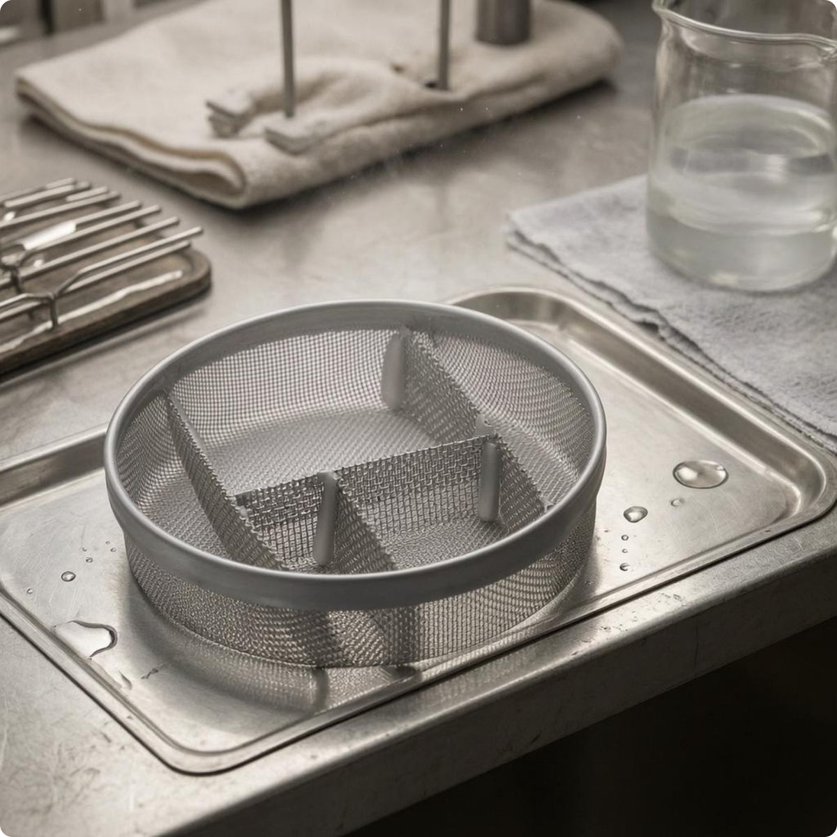 Watch Cleaning Filter Basket Rust Resistant Partitioned Mesh Basket Lightweight