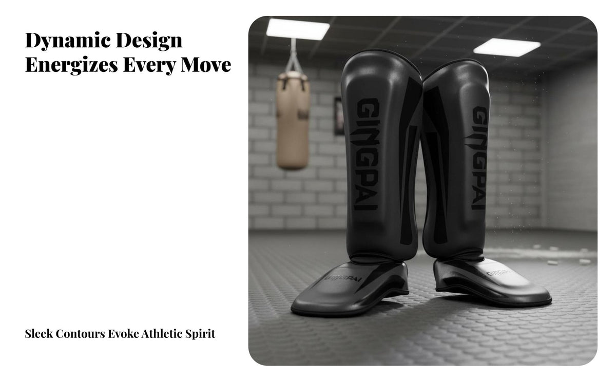 2 Pieces Shin Instep Guards Shock Absorbing Muay Thai Leg Guards Thickened Padding Spar Arena Shin Pads for Adults, Fighting Artists, Training, Gym