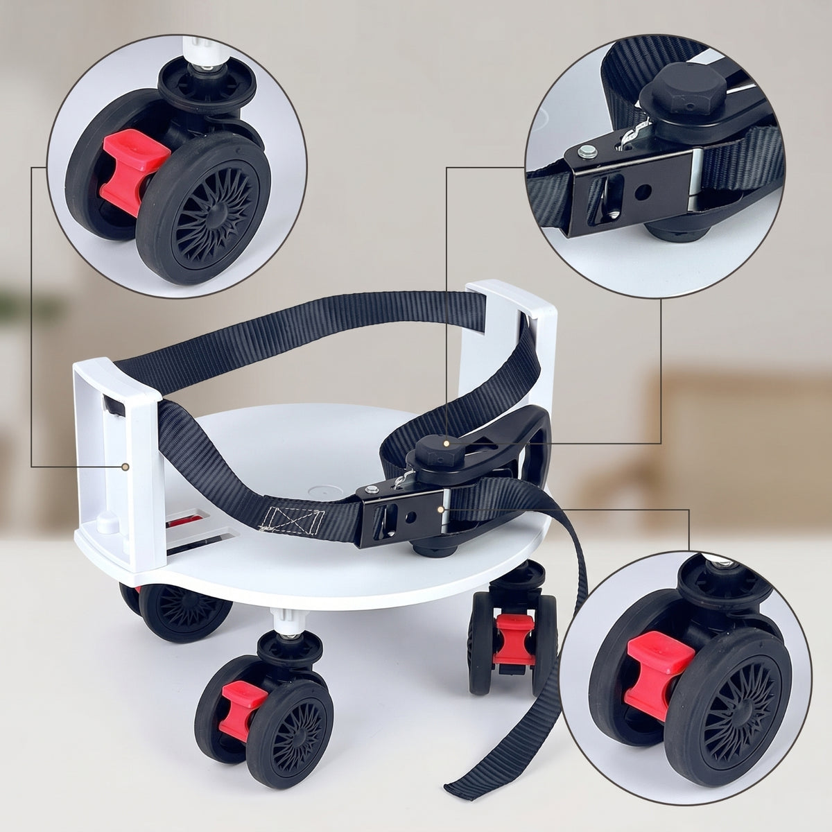 Golf Bag Wheel Base Universal Intended for Golf Bag Cart with Wheels Rolling for Golfers, Clubhouse