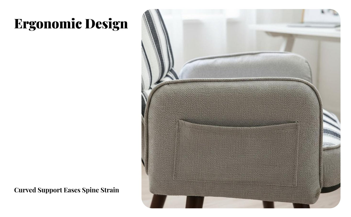 Sofa-Like Comfort Upholstered Home Office Chair Plush Padding Upholstered Adjustable Seat Ergonomic Design rotate Armchair effortlessRolling Casters for gaming enthusiasts, Students, Remote Employees, Study Room, Bedroom