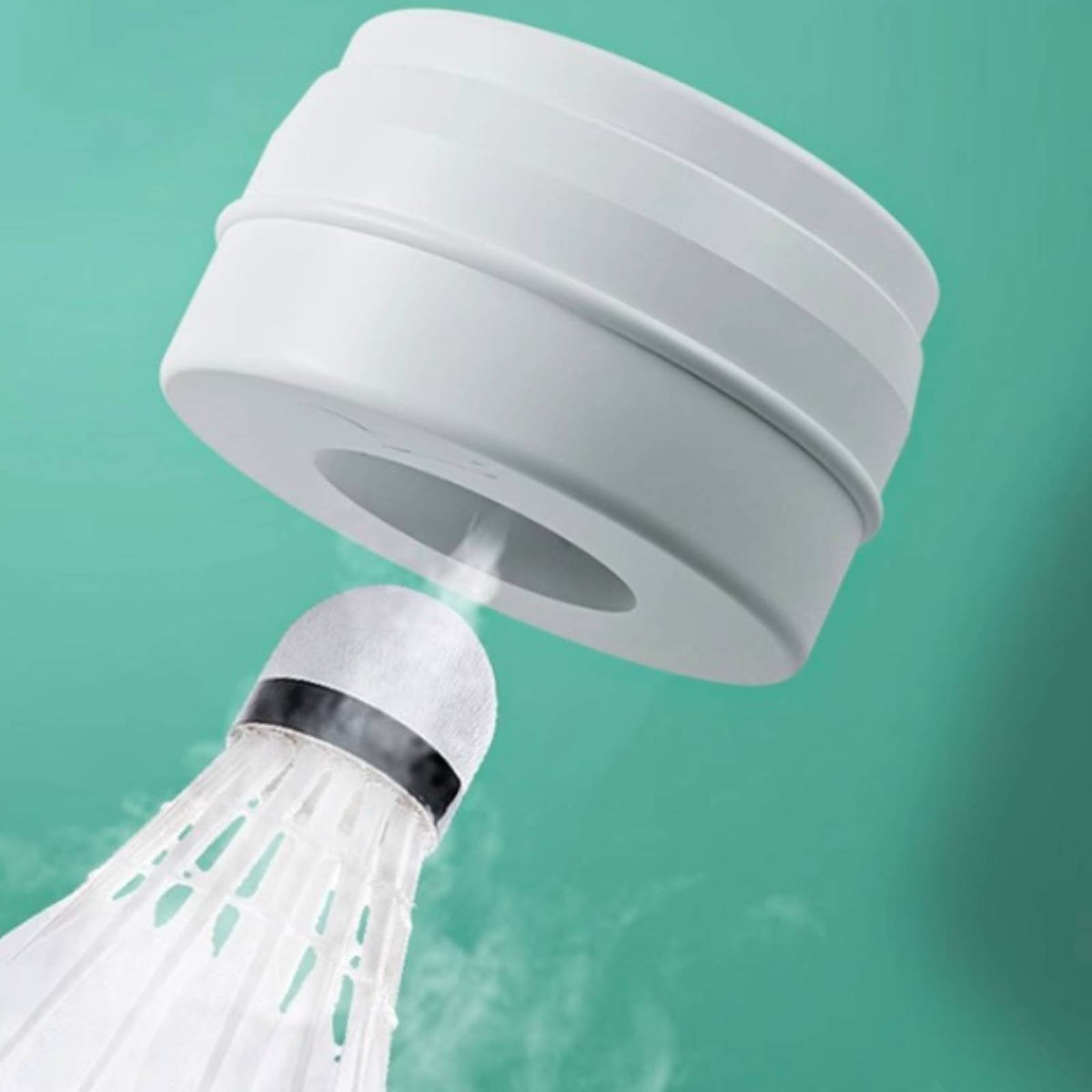 Slimline Compact Shuttlecock Steamer Steam Release White Shuttlecock Steamer Button Control
