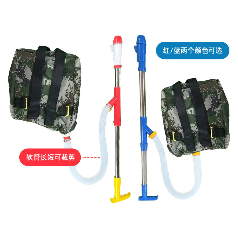 Agricultural Backpack Fertilizer Applicator, Stainless Steel Manual Spreader for Cornfields