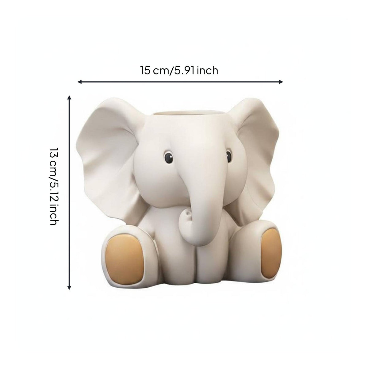 Elephant Pen Holder Multi-Functional Elephant Desk Organizer Desktop Decoration