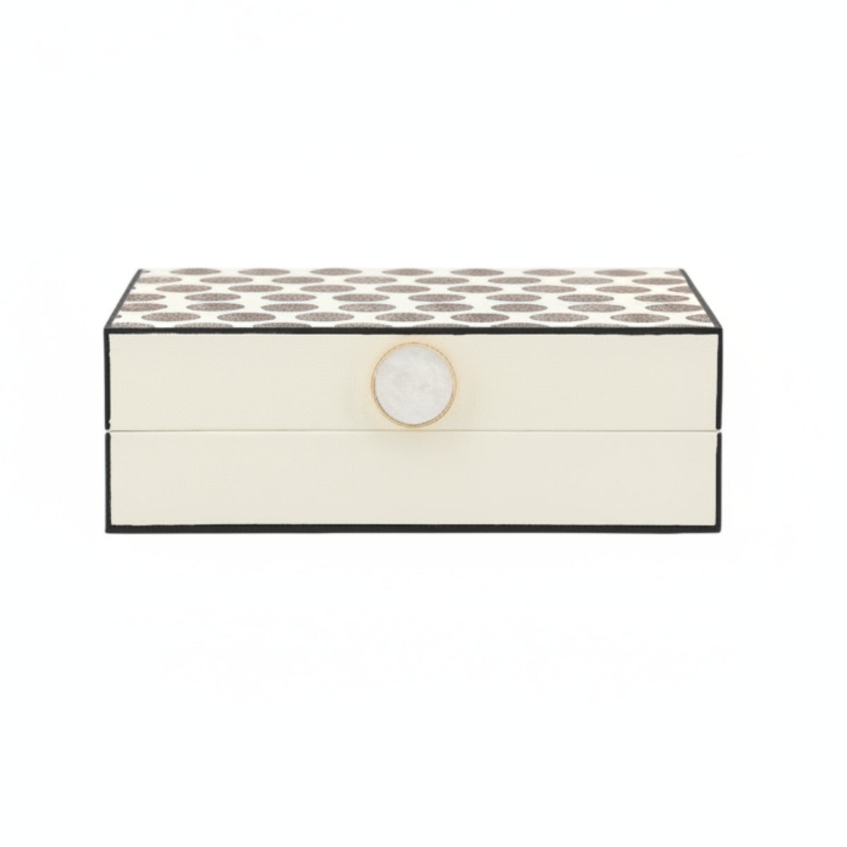 Dot Storage Box Rectangular Storage Box with Lid Compact Lidded Container for Home Decor