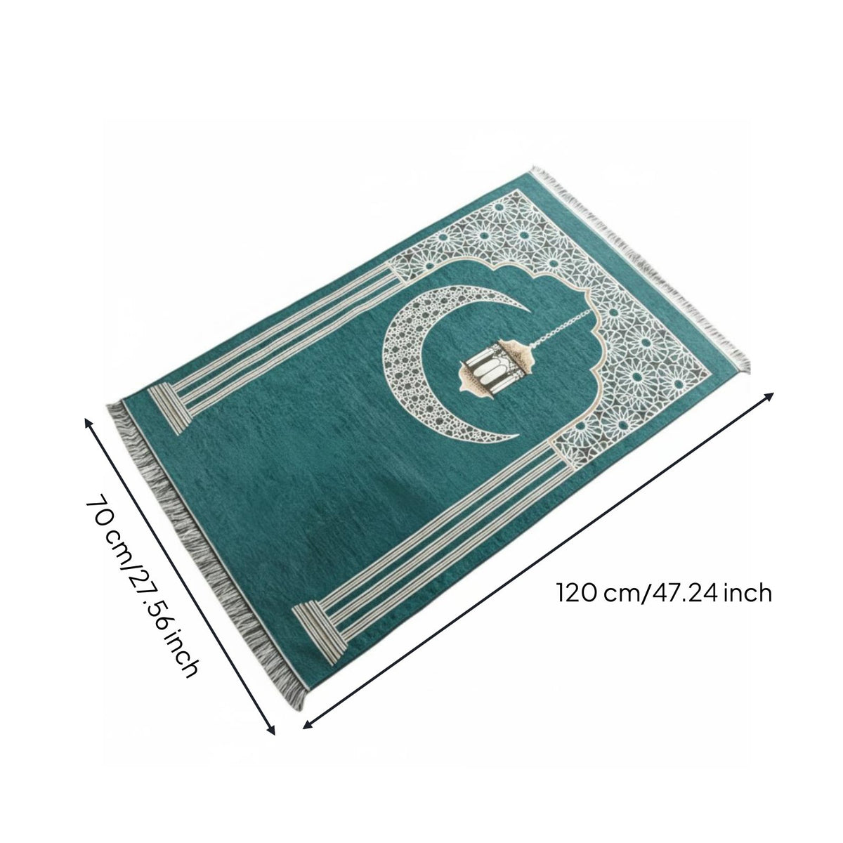 Lighthouse Print Prayer Rug Soft Touch Chenille Prayer Mat Large Size Religious Item for Travel