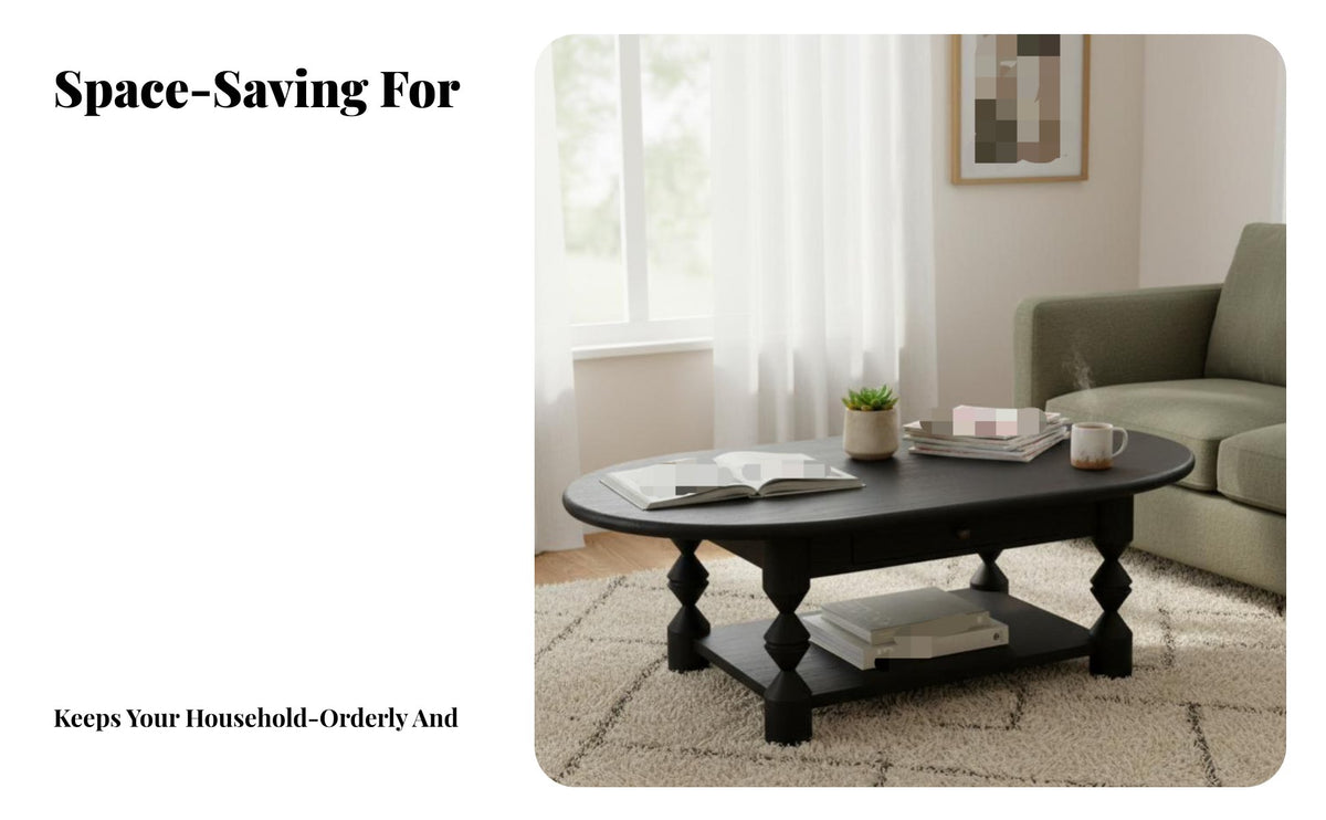 Retro and design Coffee Table with Drawers and Shelf mid-centurymid-century-mid-century-century Modern Design Two-Drawer Table with Shelf Ample Storage Living Room Furniture for Apartment Dwellers, Families, homeowners, Small areas, Lounge Area, Den, Home