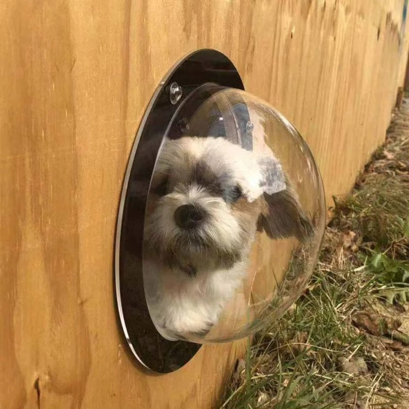 Pet window宠物窗猫狗专用围栏窗户宠物猫门透明半圆亚克力围栏窗