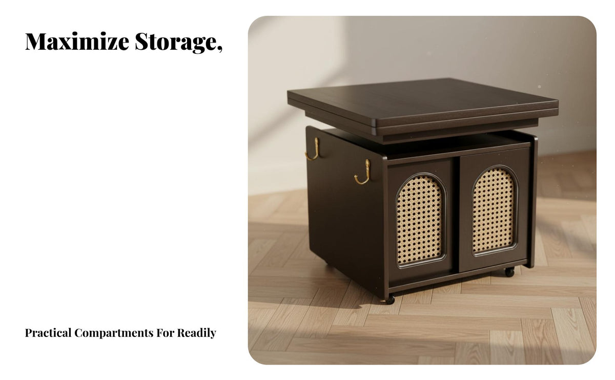 Height-Adjustable Rolling C-Shaped End Table Space-Saving Design Wheeled C-Table Multi-Functional Storage Trolley 360° rotating casters for Small Apartment Dwellers, Remote Workers, Students, Living Room, Beside Couch, Bedside, Home Office