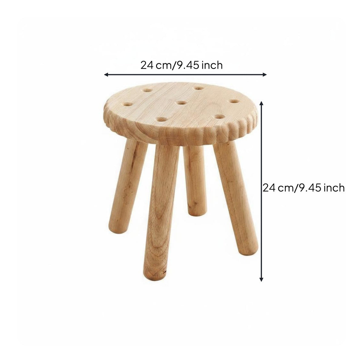 Wooden Shoe Bench Solid Wood Wooden Stool Long-Lasting for Entryway