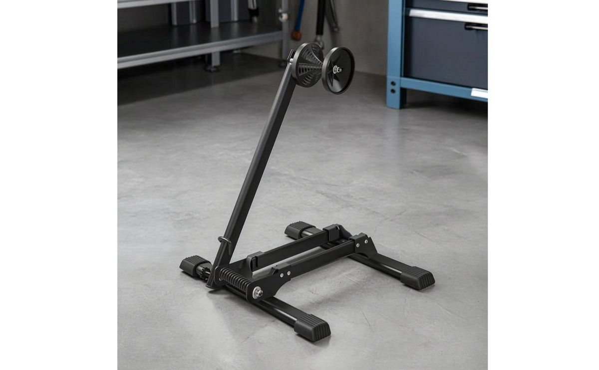 Space-Saving Bike Parking Stand Stable Cycle Parking Stand Portable Bike Storage Rack Heavy-Duty for Cyclists, Commuters, Garage, Indoor, Apartment, Workshop