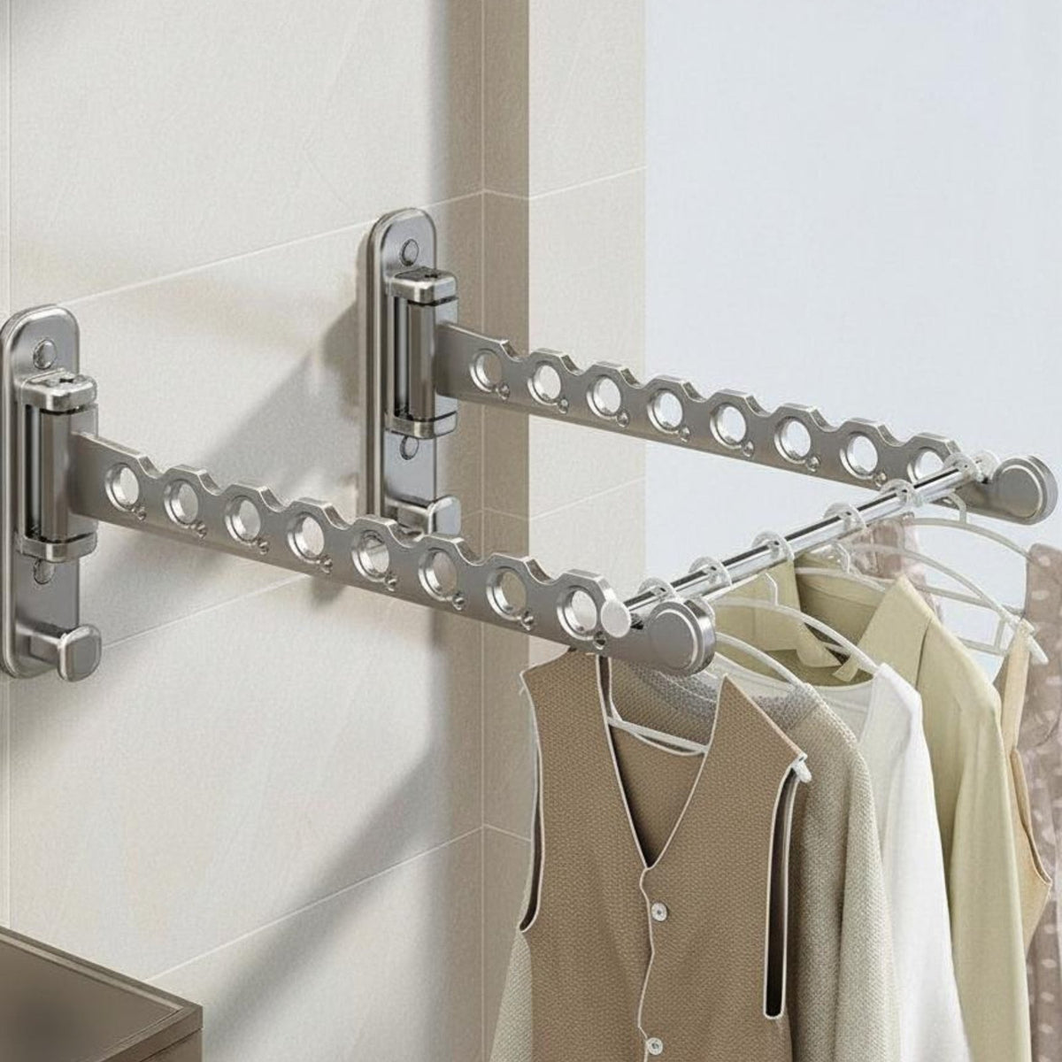Accordion Clothes Airer Foldable Drying Rack Folding Space-Saving for Homeowners, Parents, Balcony, Bathroom, Garage