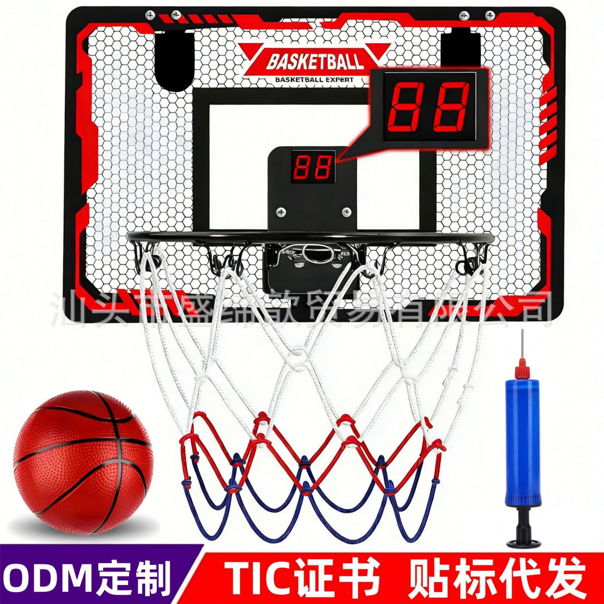Kids Outdoor Wall-mounted Basketball Hoop with Slam Dunk