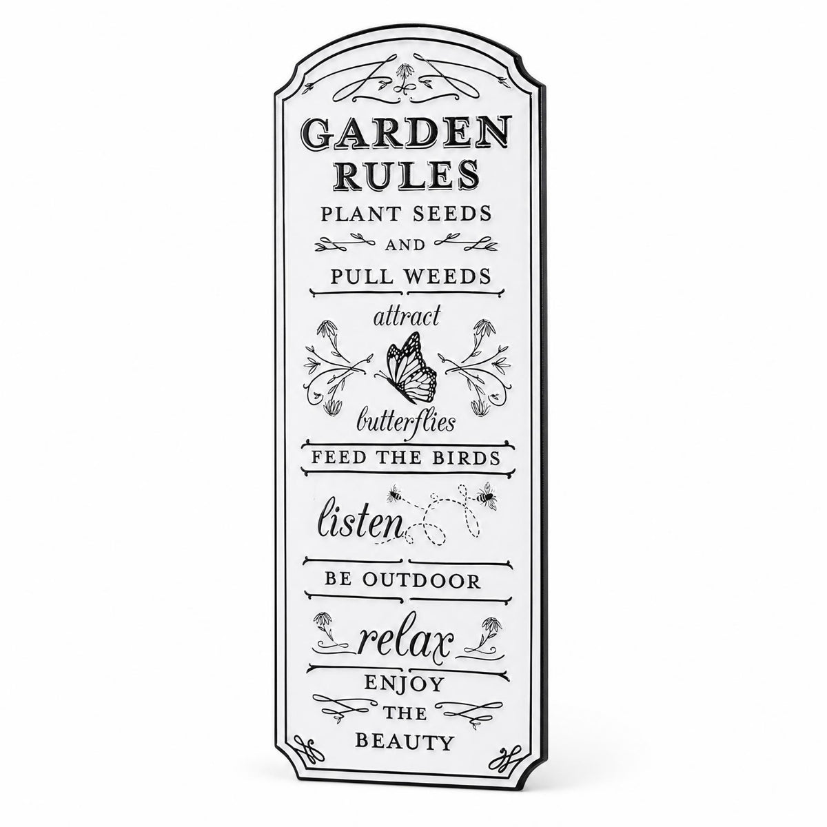 Garden Metal Sign Metal Wall Sign Botanical Arched Top