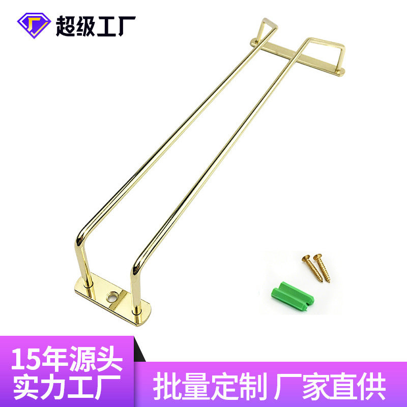Cross-border Supply Wine Glass Rack Iron Gold-Plated Cup Rack Hanging Goblet Holder