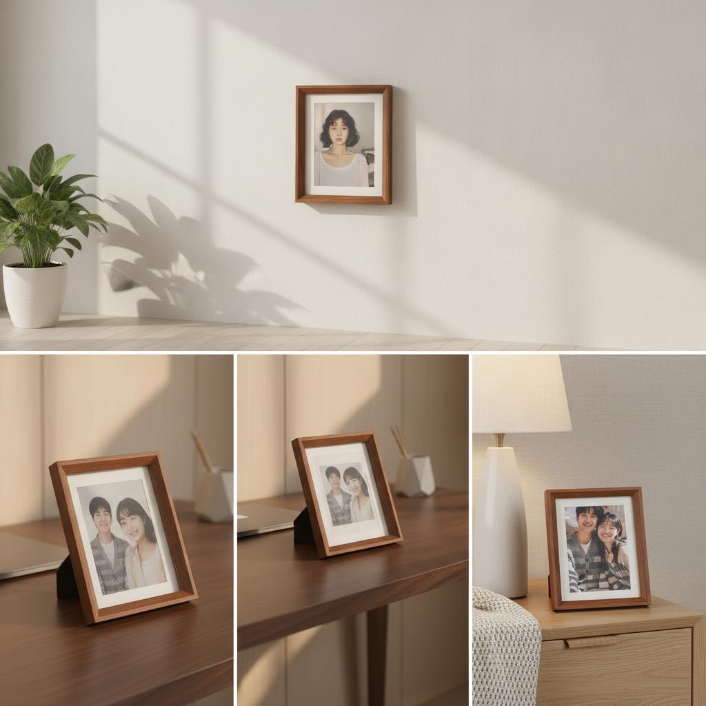 Premium Photo Frame for Tabletop or Wall Mount, Creative Family Couple Wedding Picture Frame, Available in Multiple Sizes