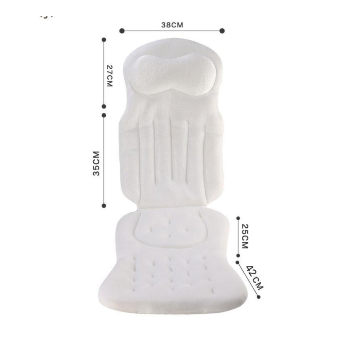 Bathtub Recliner Cushion Contoured Bath Recliner Cushion Non-Slip