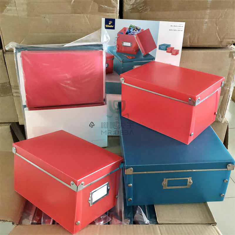 Foldable Storage Box Set of 3 with Snap Lids