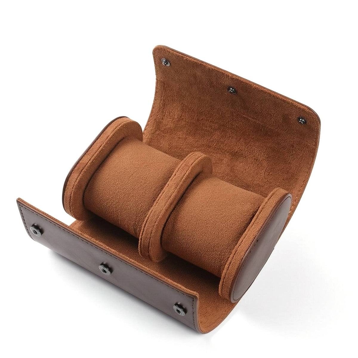 Watch Travel Case Leather Watch Box with Snap Closure for Journeyers