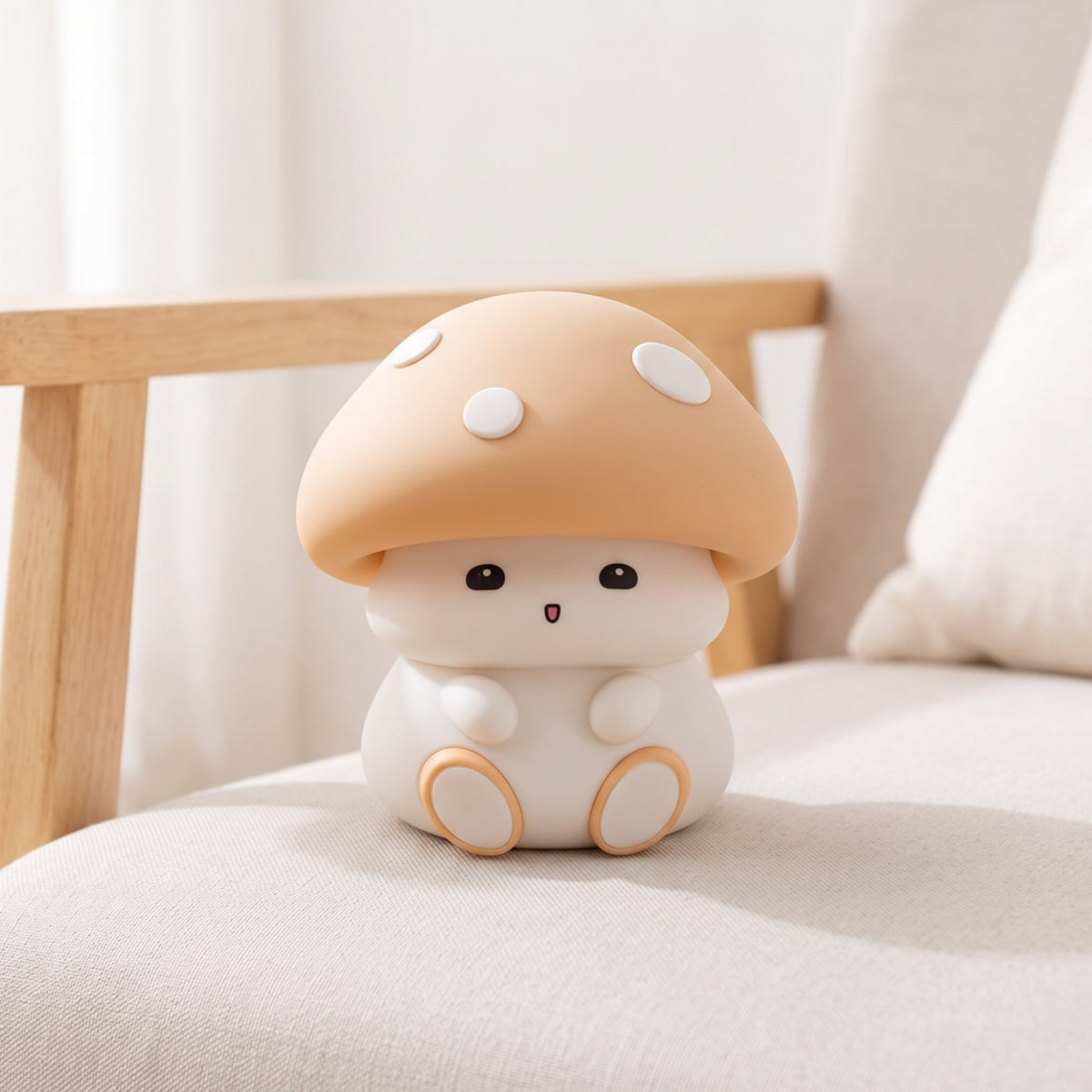 Rechargeable Toadstool Night Light Dimmable Toadstool Lamp Auto-off Silicone Night Light with Timer Portable for Children, Toddlers, Babies, Bedside, Nursery, Bedroom