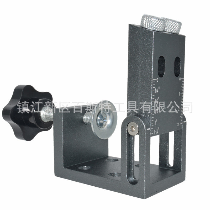 15-Degree Adjustable Woodworking Pocket Hole Jig with Clamp, for Drilling Angled Holes
