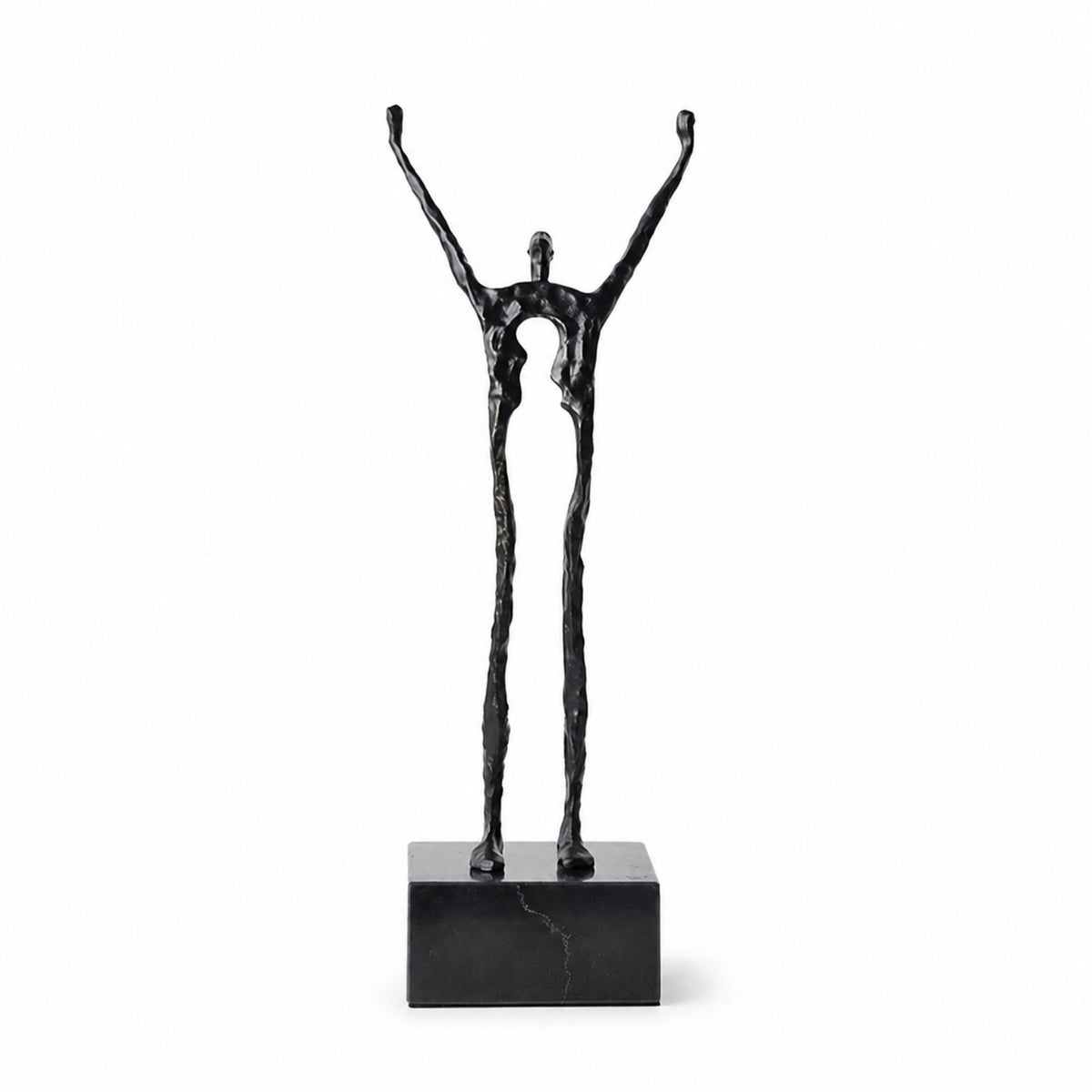 Abstract Human Sculpture with Pedestal Base Artistic Abstract Human Figurine Solid Cast Sculpture with Base for Living Room, Office, Entryway