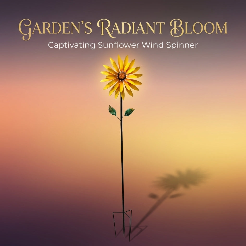 Solar Wind Spinner Outdoor Metal Garden Windmills Layer Decor with Stake, 160cm Tall Patio Yard Sculpture