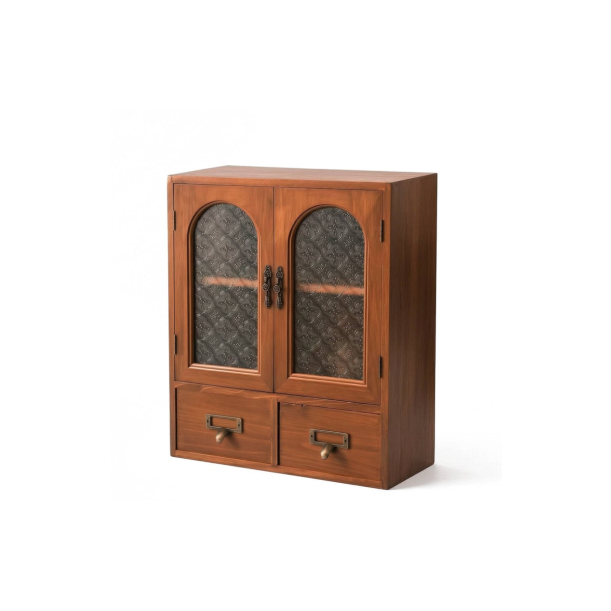 Wooden Desktop Display Cabinet Space-Saving Tabletop Display Cabinet Vintage-Style Organizer Antique-Inspired for Homeowners, Collectors